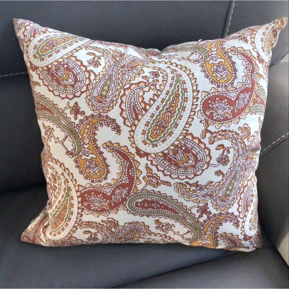 Paisley Patterned feather Throw Pillow